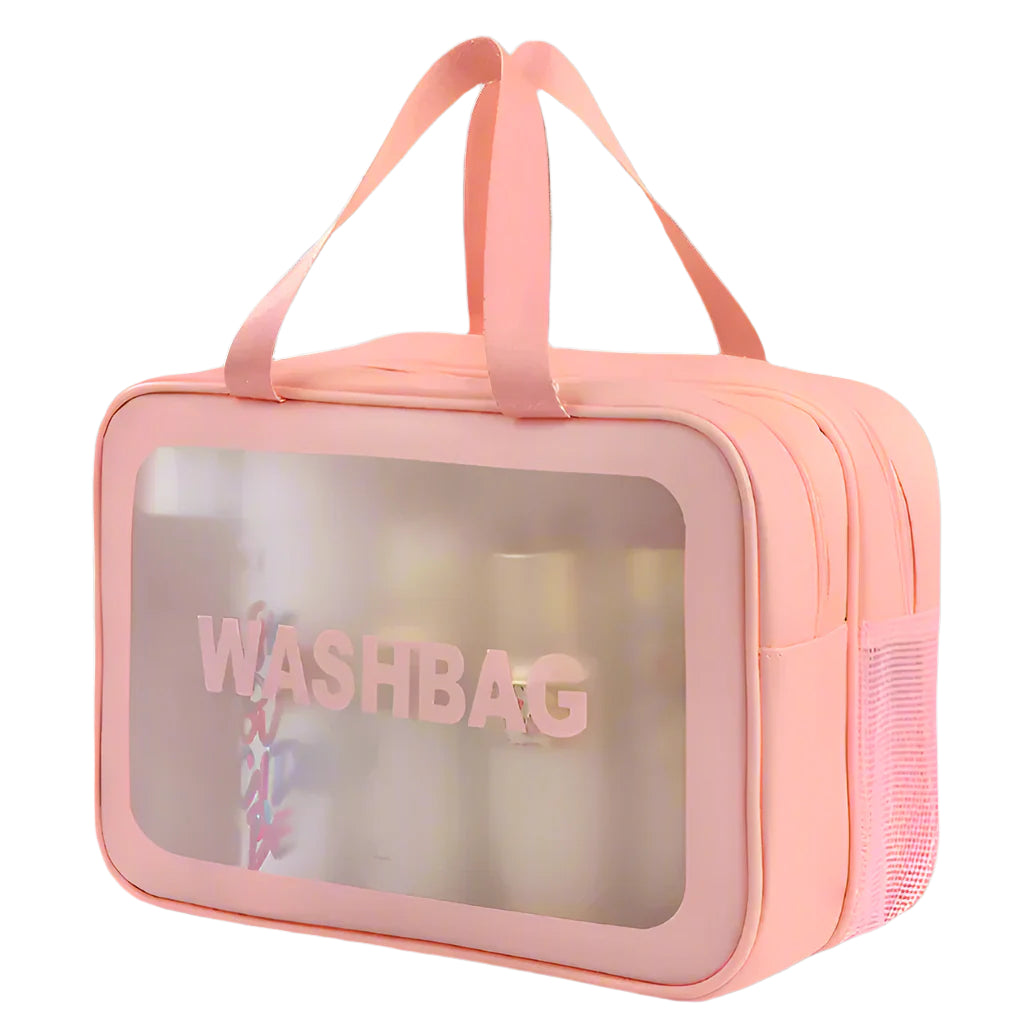 The Meadow Mist Wet-Dry Toiletry Bag Large Pink
