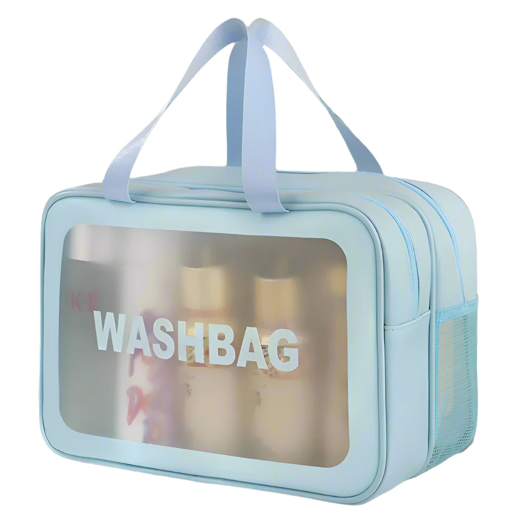 The Meadow Mist Wet-Dry Toiletry Bag Large Blue
