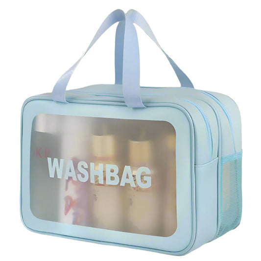 The Meadow Mist Wet-Dry Toiletry Bag Large Blue