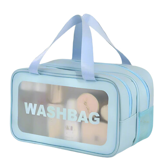 The Meadow Mist Wet-Dry Toiletry Bag Medium Blue